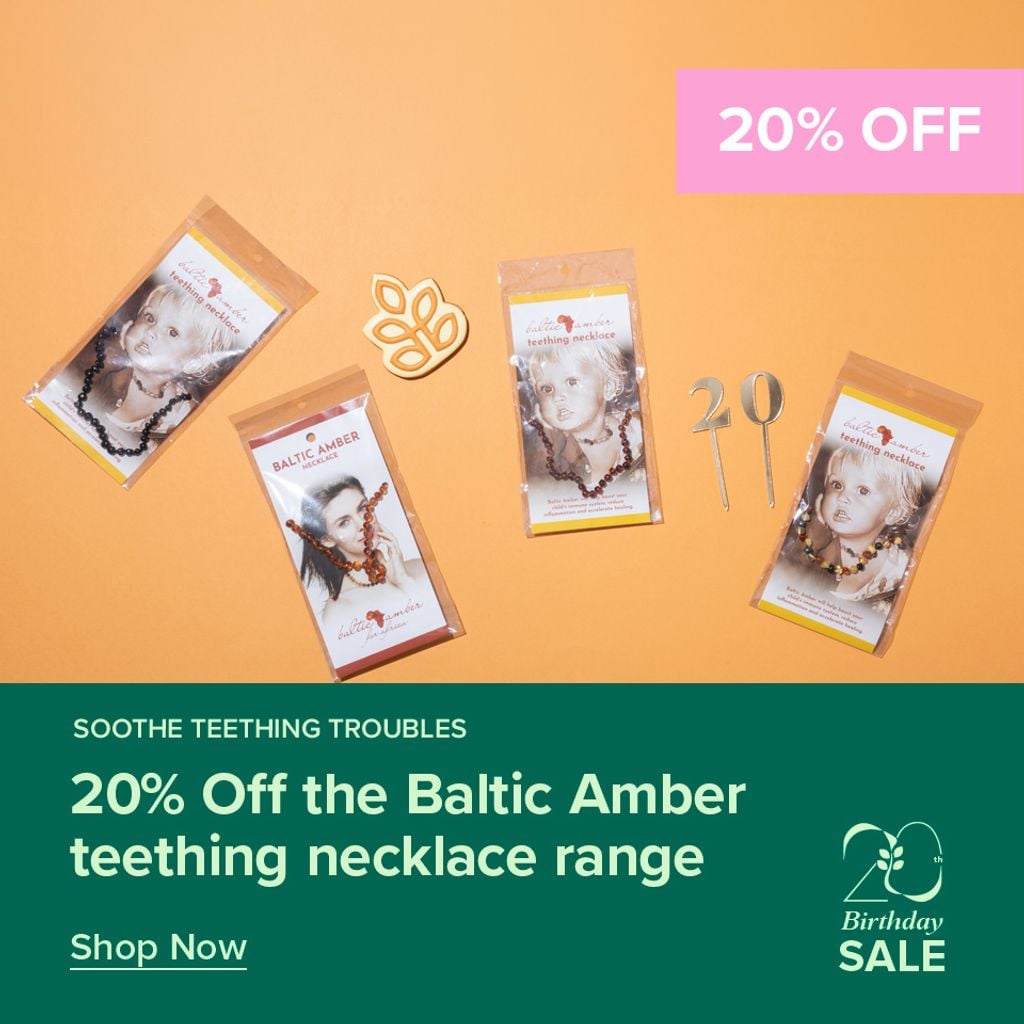 20% Off the Baltic Amber teething necklace range